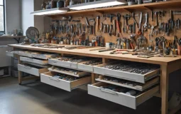 Systemy przechowywania i szuflady w stołach warsztatowych